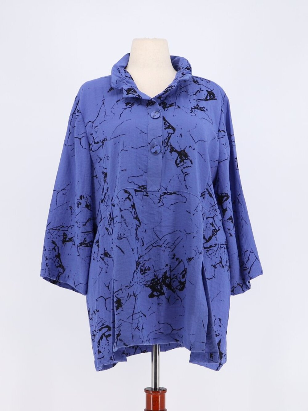 HABITAT Marble Wearever Art Tunic Top in Purple Blue Size XL